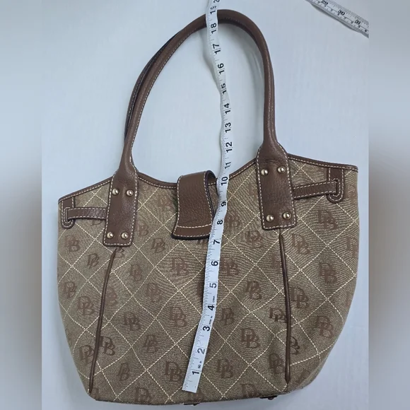 Dooney & Bourke Olive Green & Dark Brown Purse - Picture 13 of 15